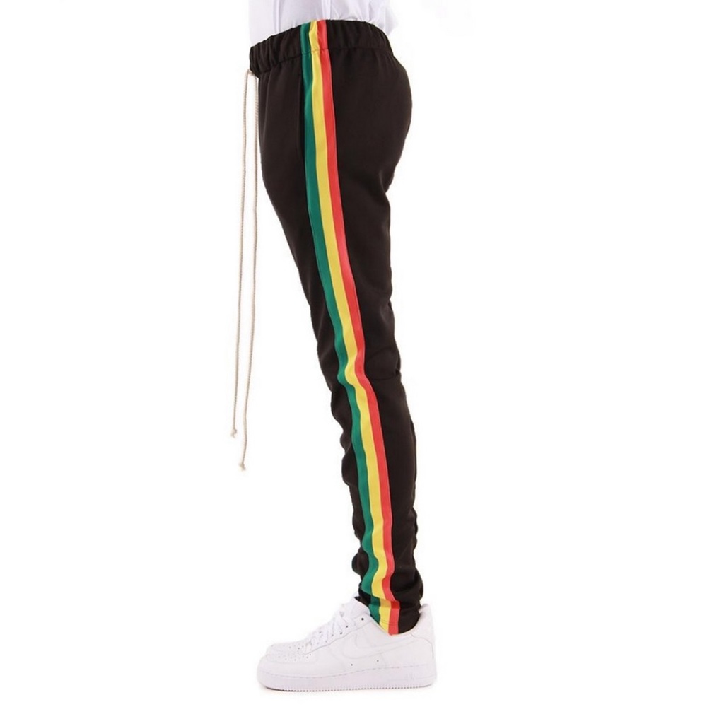 BLACK/RASTA TECHNO TRACK PANT
